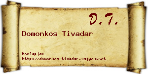 Domonkos Tivadar névjegykártya